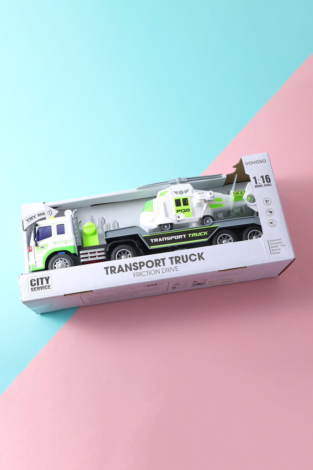 1:16 Rimorchio sonoro e leggero con serbatoio (inclusa batteria AG13 da 3 pezzi)