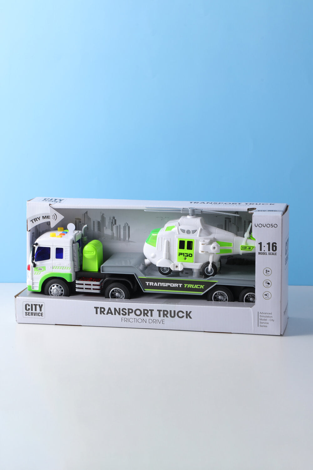 1:16 Rimorchio sonoro e leggero con serbatoio (inclusa batteria AG13 da 3 pezzi)