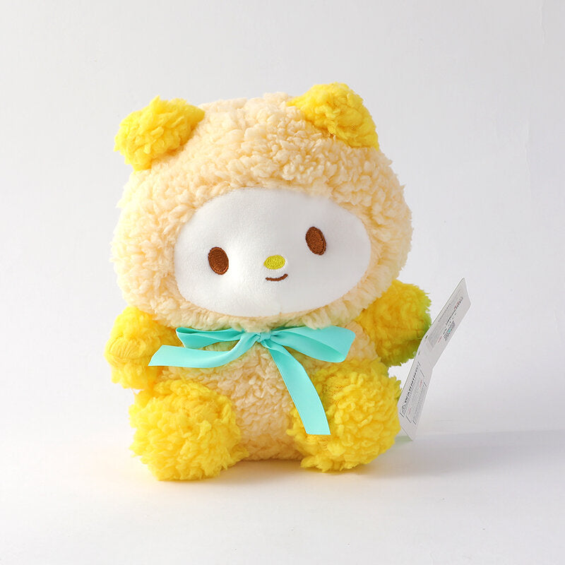 Orso birichino giallo - Bambola di peluche 21 cm