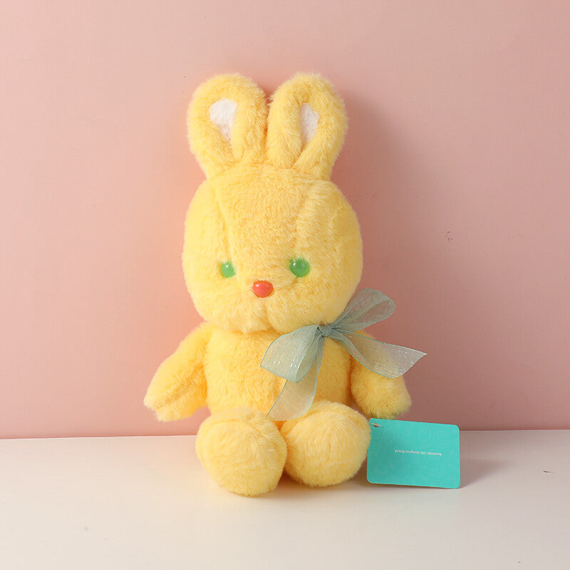 Bambola di peluche giallo coniglio arcobaleno-21 cm