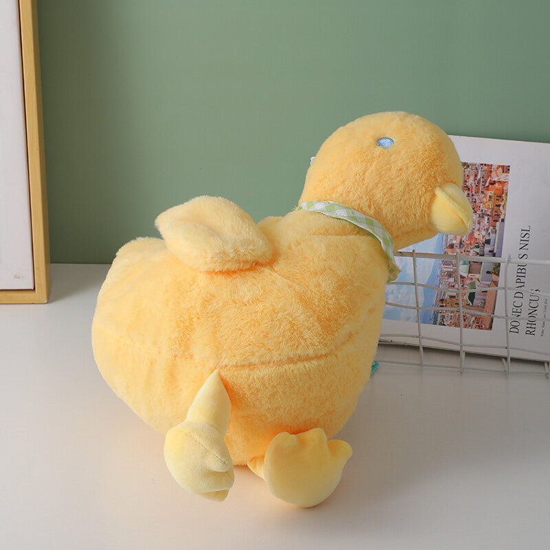 Bambola di peluche morbida e simpatica anatra gialla-35 cm