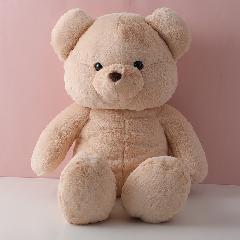Semplice cuscino di peluche orso beige 65 cm