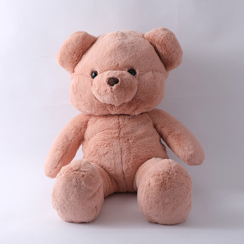 Semplice orsetto rosa chiaro, cuscino di peluche di bambole 65 cm