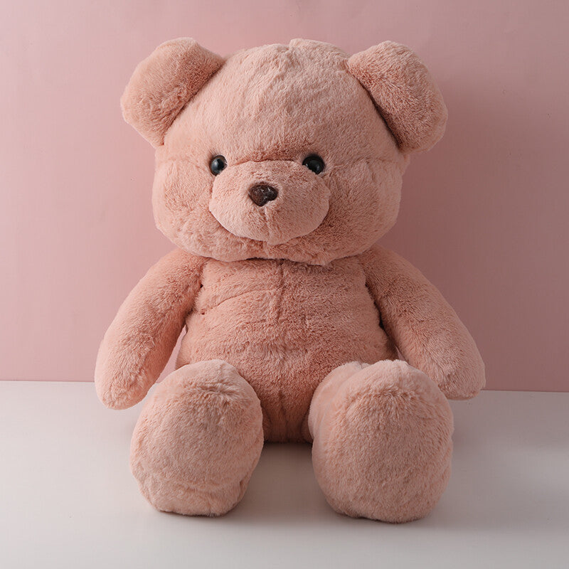 Semplice orsetto rosa chiaro, cuscino di peluche di bambole 65 cm