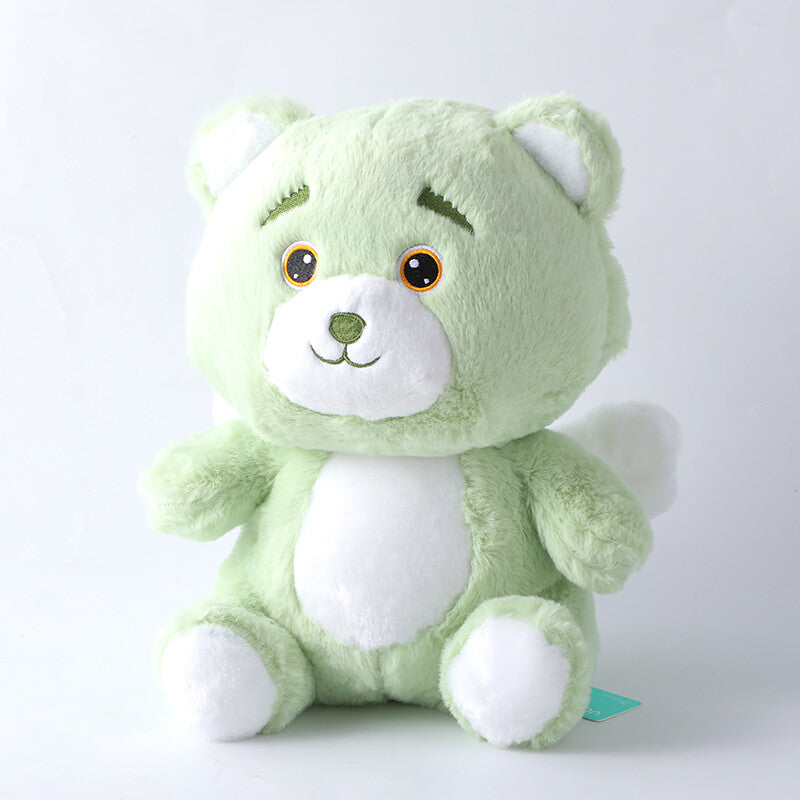 Bambola di peluche verde orso angelo-20cm