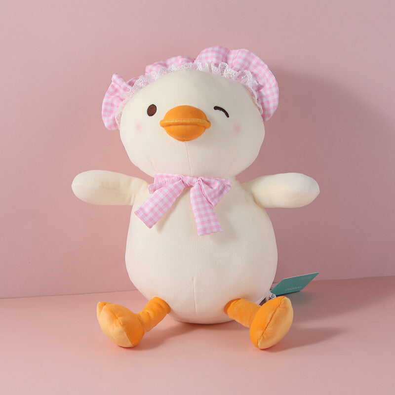 Bavaglino rosa xixi anatroccolo peluche 30 cm