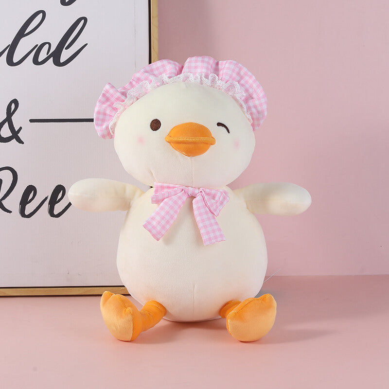 Bavaglino rosa xixi anatroccolo peluche 30 cm