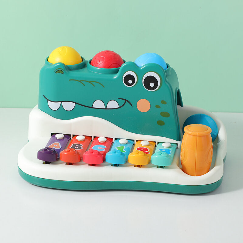 Alligatore strumento musicale giocattolo con martello