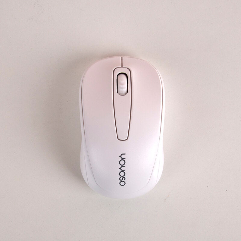 Mouse da ufficio wireless semplice - bianco