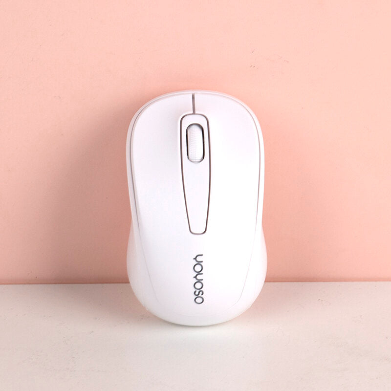 Mouse da ufficio wireless semplice - bianco