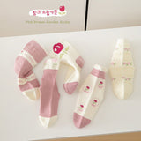 ZZZ003 Calzini a metà polpaccio per bambini Pink Fantasy Gardens-L set da 2 paia