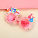 Cappello da compleanno per bambini occhiali da sole-rosa