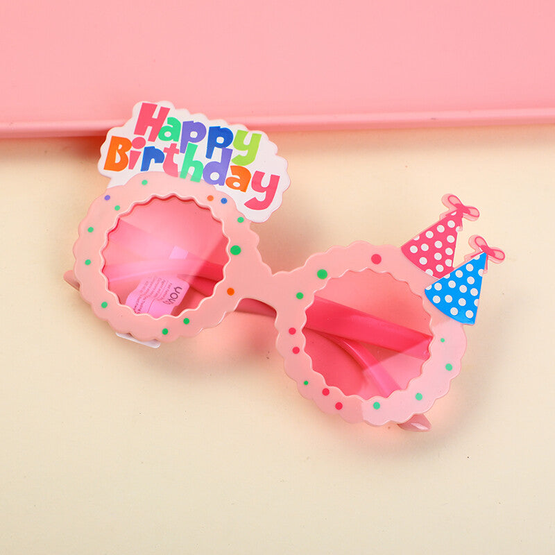 Cappello da compleanno per bambini occhiali da sole-rosa