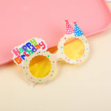 Cappello da compleanno occhiali da sole per bambini-giallo