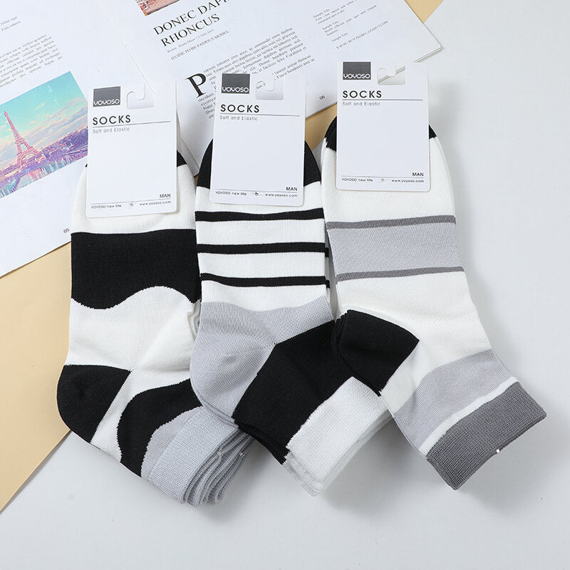 Calzini casual da uomo a righe 2 paia -MK001151