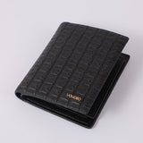 Portamonete portatile in rilievo - nero