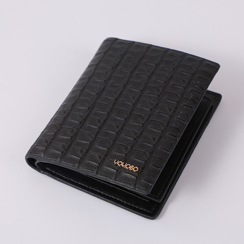 Portamonete portatile in rilievo - nero