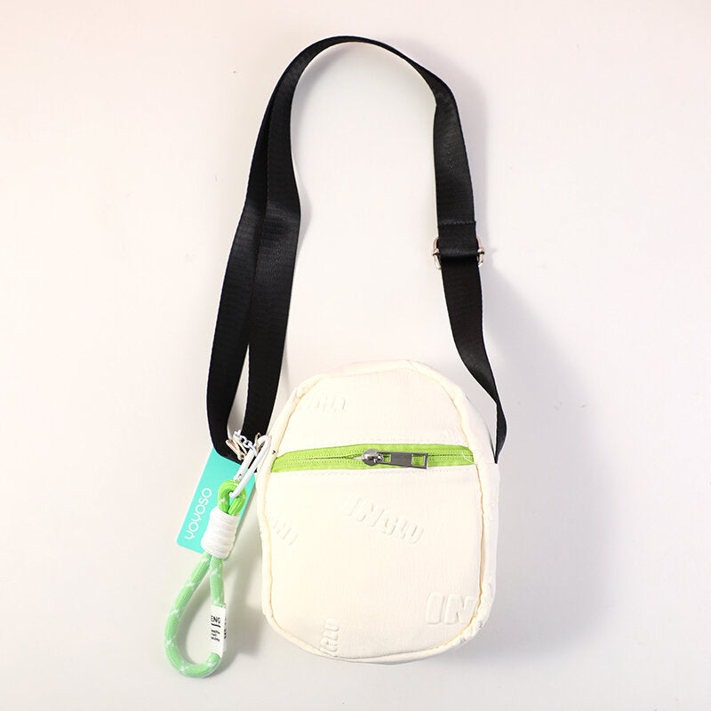 Borsa a tracolla verticale inglese con cerniera - bianco