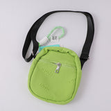 Borsa inglese verticale con cerniera verde