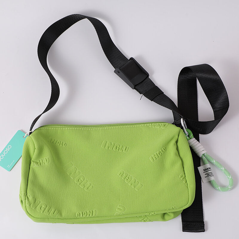 Borsa inglese con cerniera verde