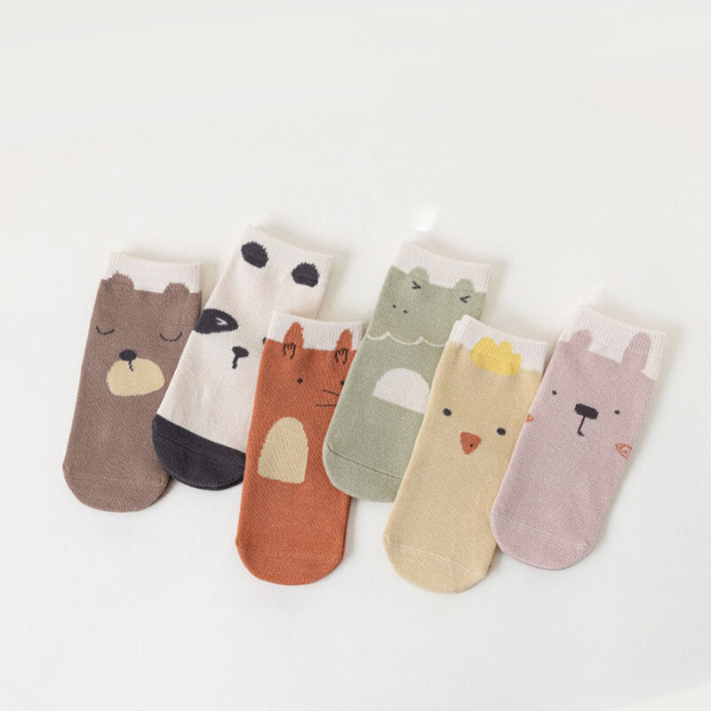 ZZT001 Calzini da trampolino con cartoni animati Calzini da pavimento per bambini-M 2 paia