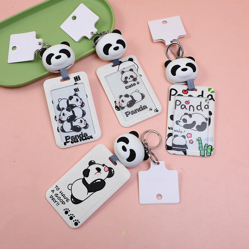 Porta carte con fibbia retrattile Panda