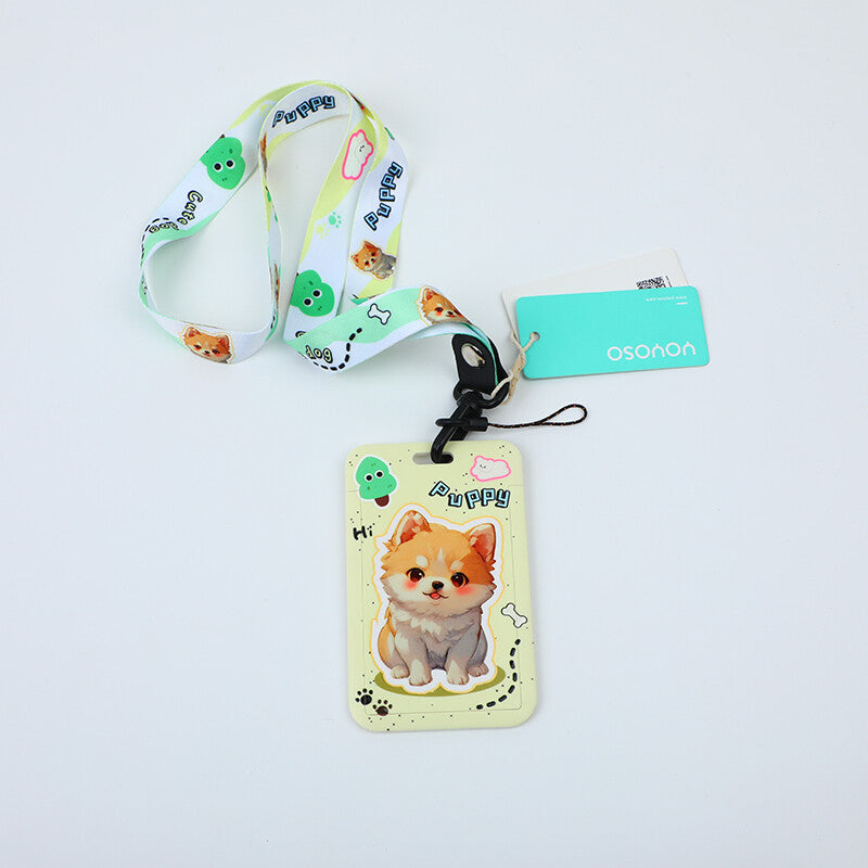 Gattino e cucciolo muti Porta carte con corda lunga