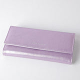 Portafoglio grande a tre ante, viola, perla shimmer