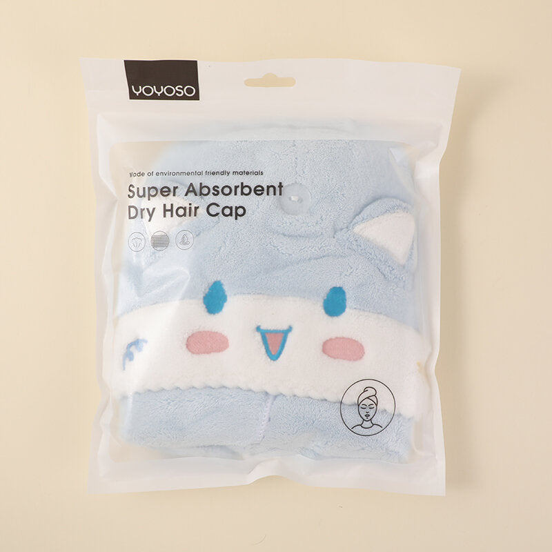 Cuffia morbida e carina per asciugare i capelli a forma di gattino