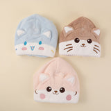 Cuffia morbida e carina per asciugare i capelli a forma di gattino