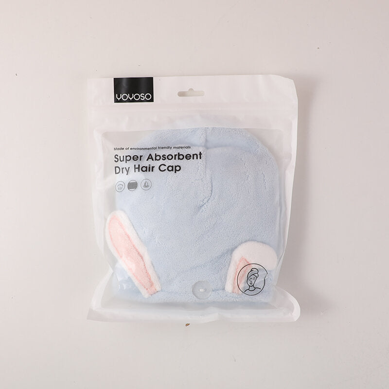 Simpatica cuffia asciugacapelli a forma di coniglio