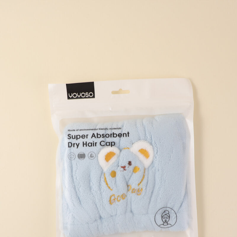 Cuffia per asciugare i capelli con motivo 3D a forma di coniglio principessa