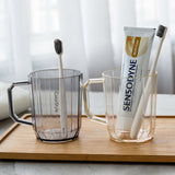 Tazza per collutorio trasparente a forma di diamante - 400 ml