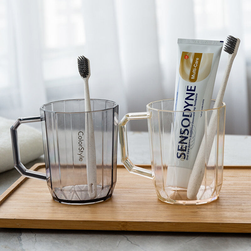 Tazza per collutorio trasparente a forma di diamante - 400 ml