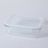 Ciotola rettangolare in vetro borosilicato alto per la conservazione dei cibi freschi-1040ml