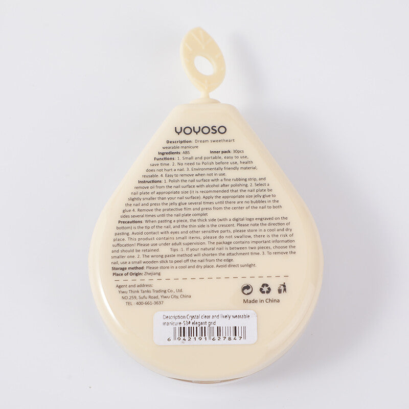 Manicure indossabile, cristallina e vivace - griglia elegante 53#