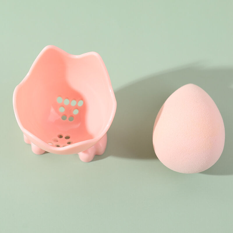 Carino animale domestico guscio d'uovo bellezza trucco spugna-rosa