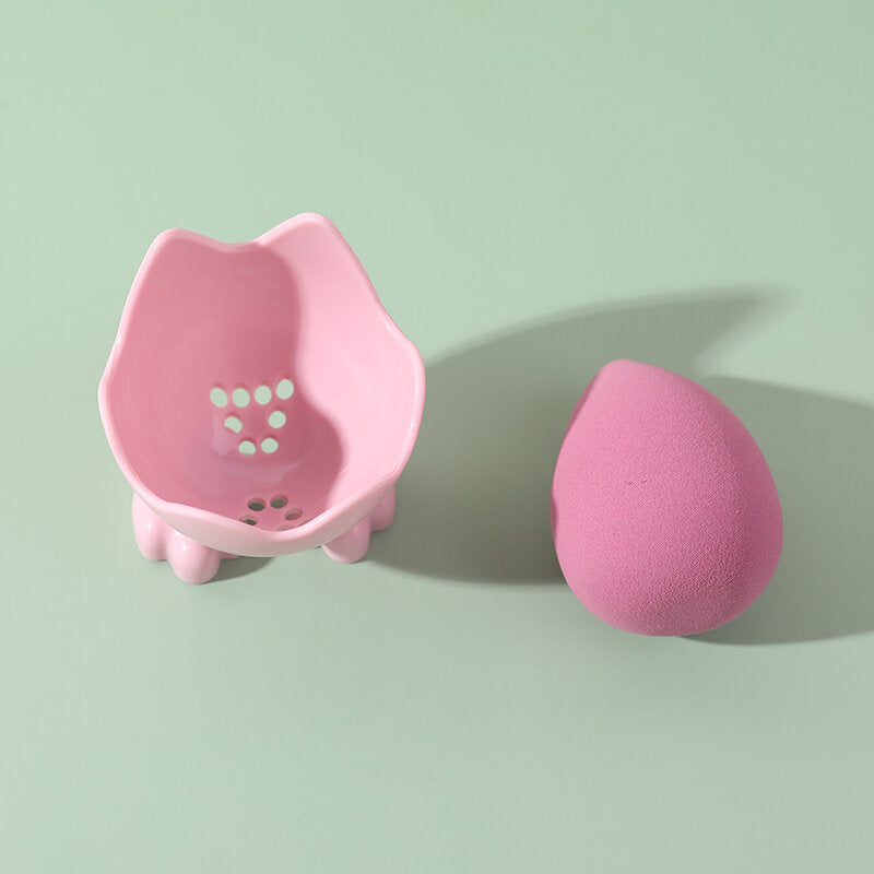 Carino animale domestico guscio d'uovo bellezza trucco spugna-viola