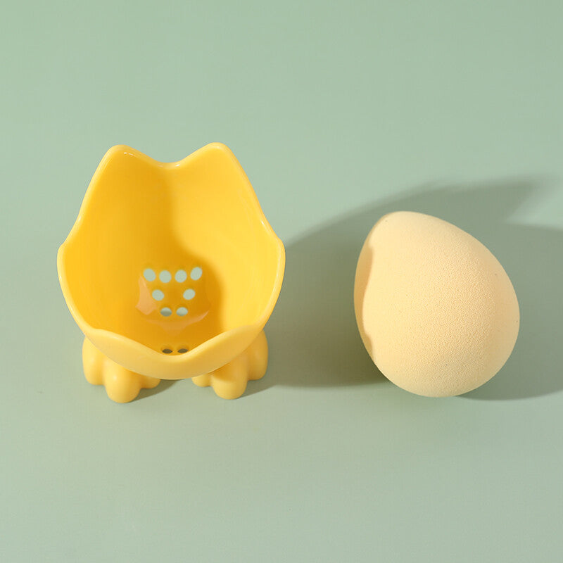 spugnetta per il viso serie  animali  trucco di bellezza giallo spugna