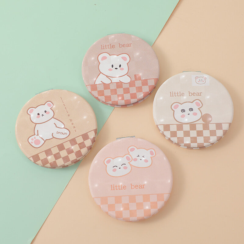 Specchio a scacchiera con orsetto rotondo per occhi per gatto-1Pz