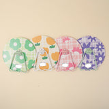 Specchio da tavolo creativo rotondo floreale a quadri-1Pz