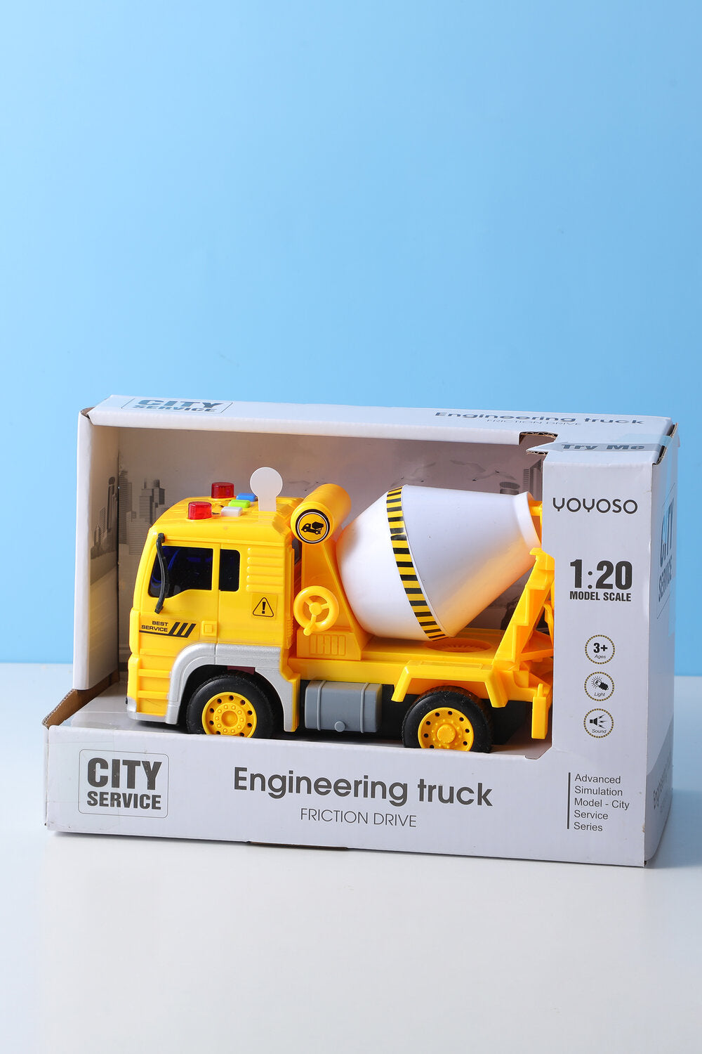 Camion di ingegneria inerziale (con suoni e luci) - contiene 3 pezzi di batteria AG13