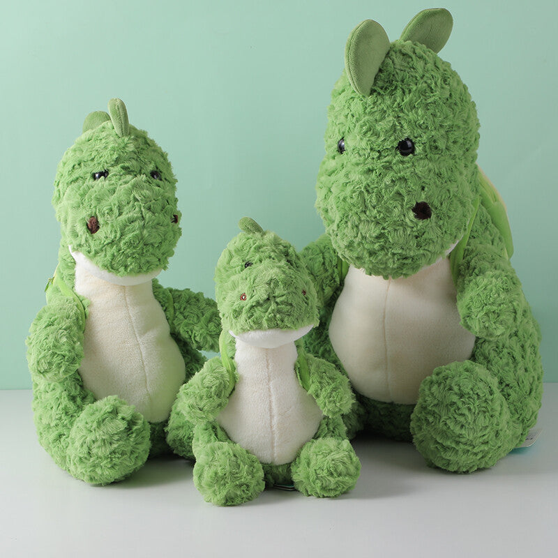 Bambola di peluche dinosauro seduto-35 cm (occhi di plastica)