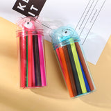 24 colori Matita colorata a bastoncino Bear (contiene un tempera mattita a doppio foro)
