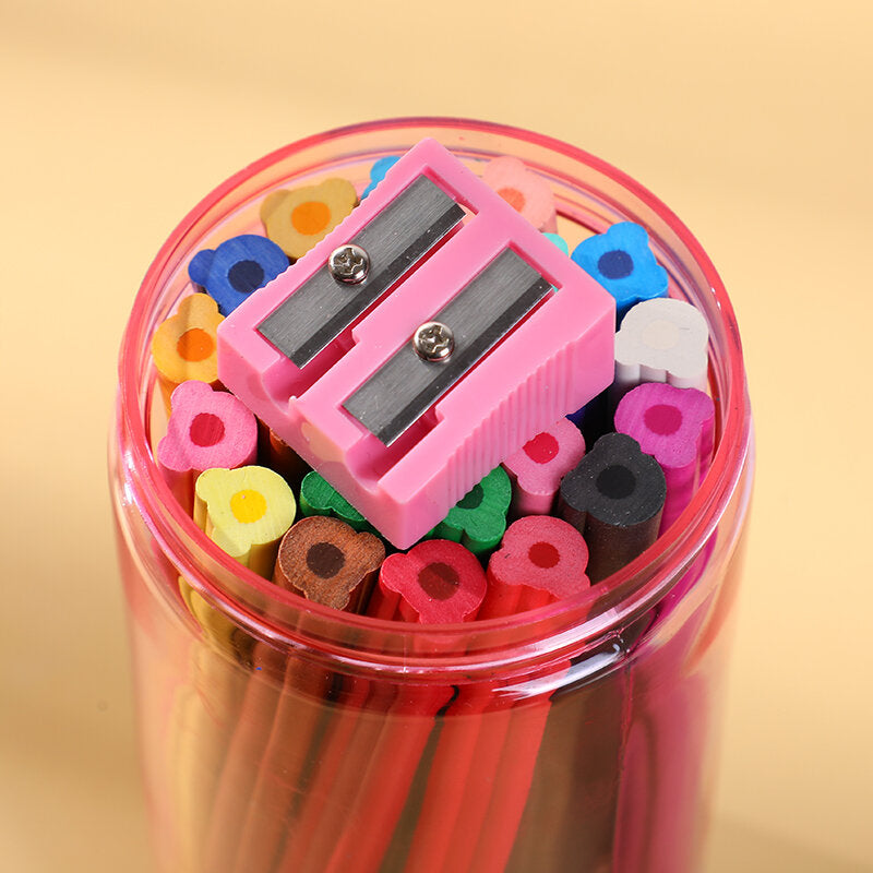 24 colori Matita colorata a bastoncino Bear (contiene un tempera mattita a doppio foro)