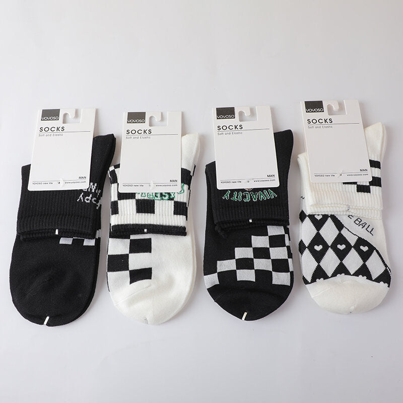 Calze da uomo a doppia costina con colore a contrasto