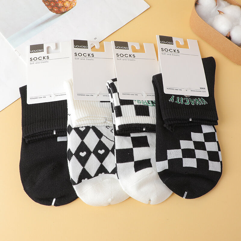 Calze da uomo a doppia costina con colore a contrasto