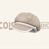 Cappello ottagonale in pelle dolce - cachi