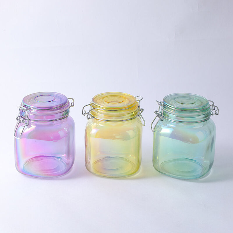 Barattolo di stoccaggio semplice di moda placcato-1000ml