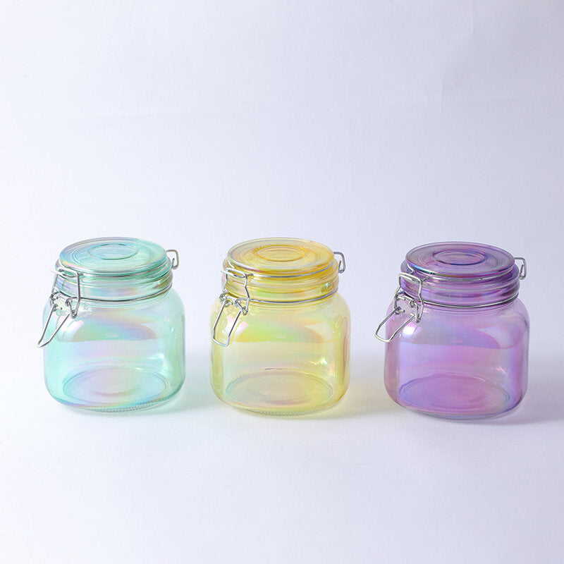 Barattolo di stoccaggio semplice di moda galvanica-850ml